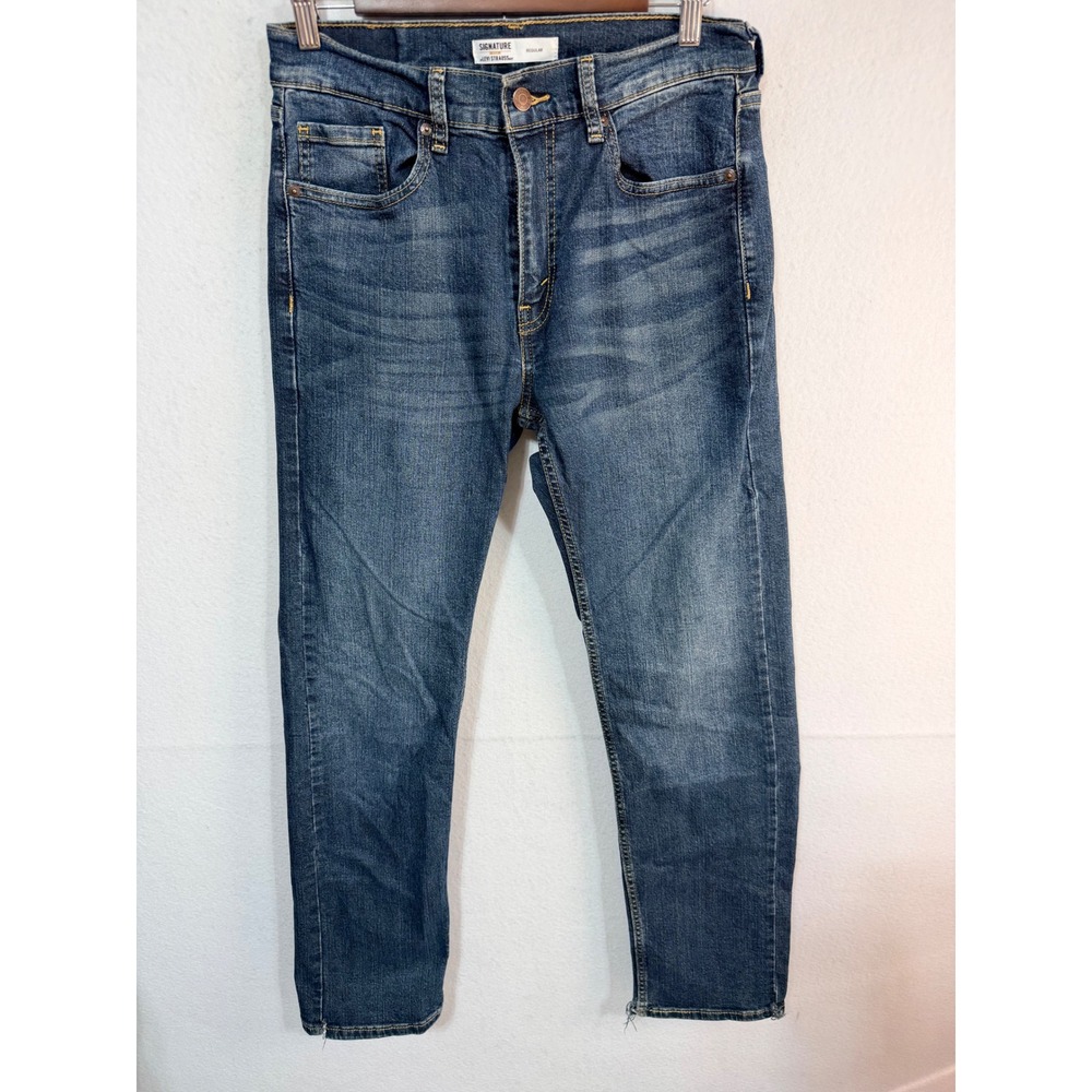 Signature by Levi Strauss & Co. Jeans Regular Fit Men's Blue 30x32 Denim Read